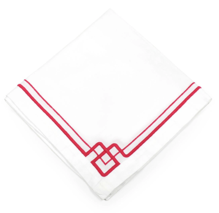 Interlocking Key Napkin Pink