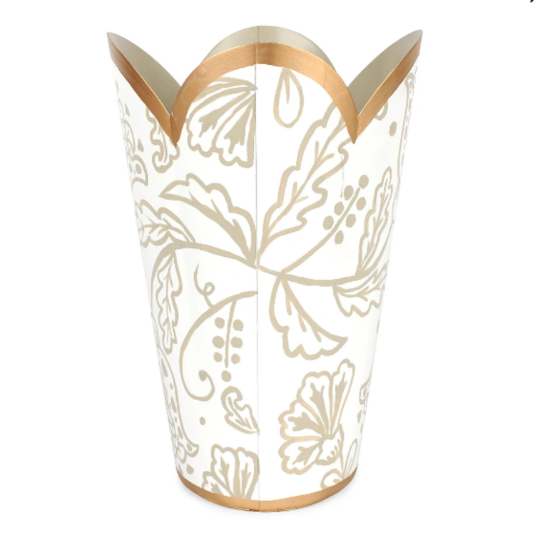 Floral Tulip Wastebasket