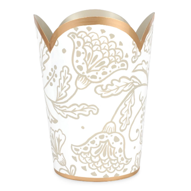 Floral Tulip Wastebasket
