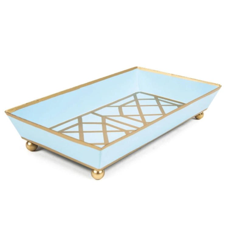 Don't Fret Guest Towel Tray Light Blue