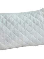 White Quilted Clutch Bag