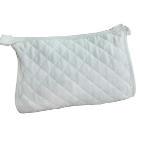 White Quilted Clutch Bag