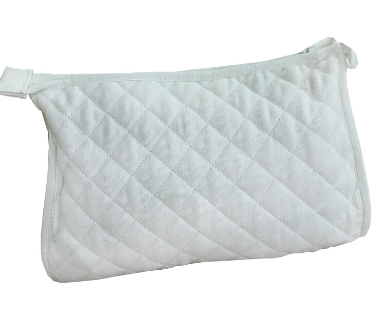 White Quilted Clutch Bag