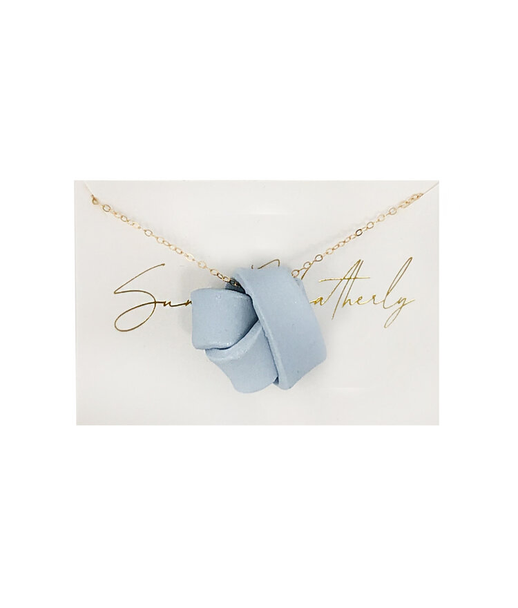 Large Love Knot Necklace on 20" Gold Filled Chain