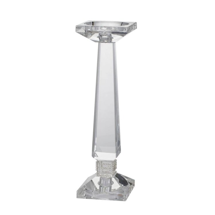 Tall Crystal Candle Holder