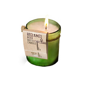 Recycled Beer Bottle Candle