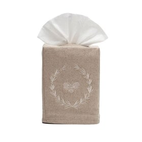 Napoleon Bee Wreath Beige tissue box cover