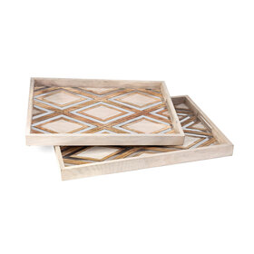 Tribeca Wood Aluminum Tray