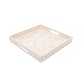 Mother of Pearl Tray White