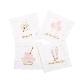 4pc Cloth Napkin Birthday Girl Set