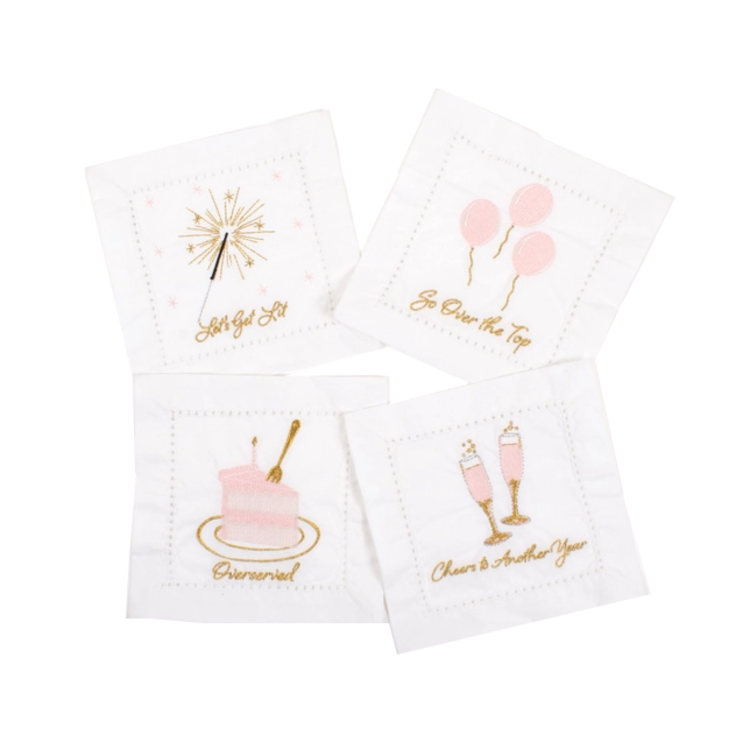 4pc Cloth Napkin Birthday Girl Set