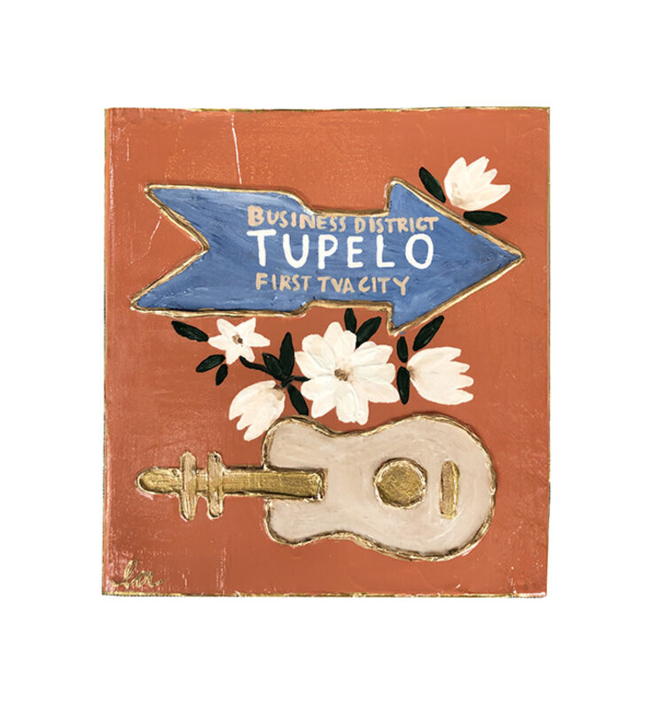 Tupelo Wood Block Art 6x6"