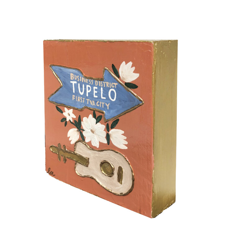 Tupelo Wood Block Art 6x6"