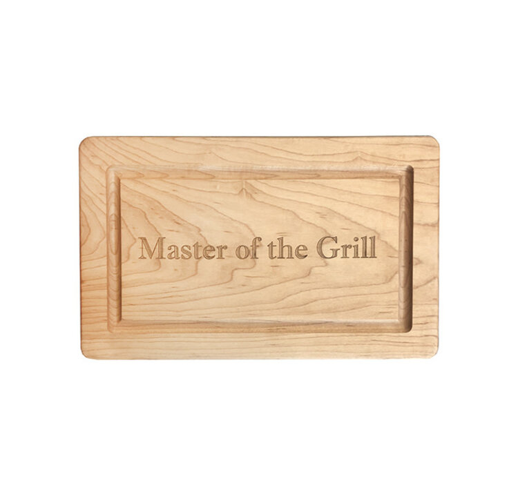 Maple Rectangle Board Master of the Grill