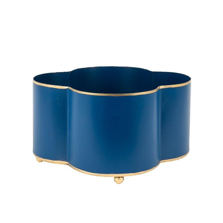 Color Block Quatrefoil Cachepot