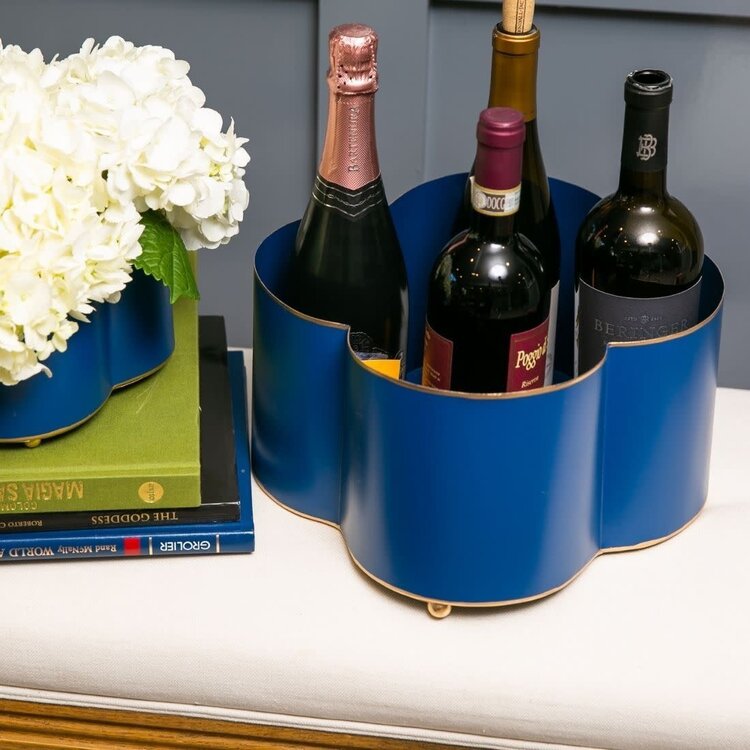 Color Block Quatrefoil Cachepot