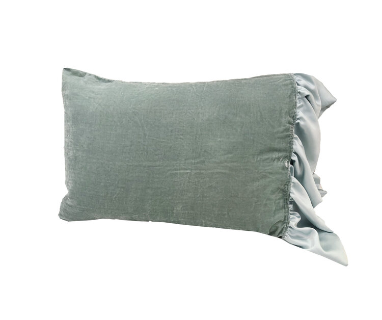 Stella Pillowcase Queen Sea Glass