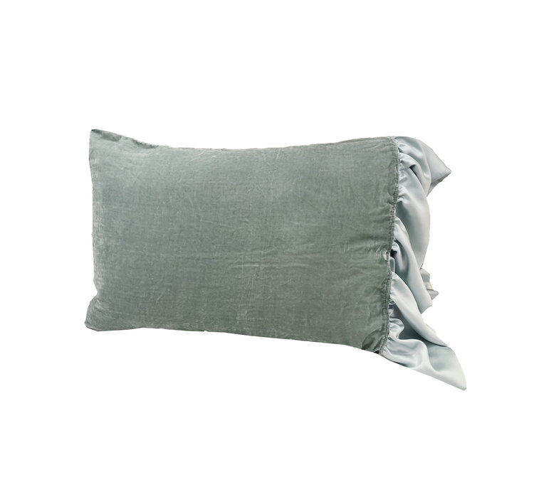 Stella Pillowcase Queen Sea Glass