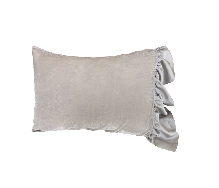 Stella Pillowcase Queen Gray
