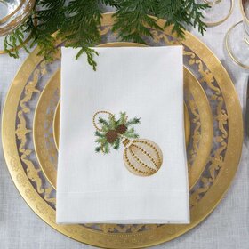 Christmas Ornament Tri-Fold Napkin