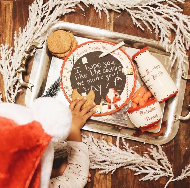Christmas Eve Plate Set for Santa's Treats