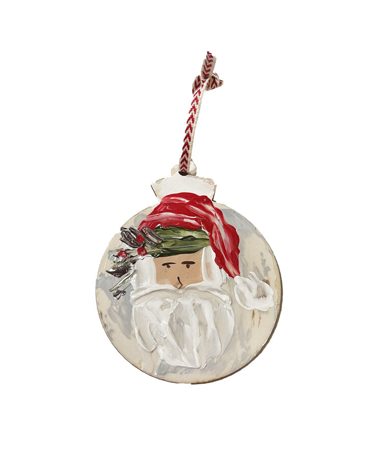 Painted Santa Ornament