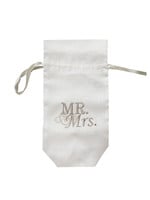 Mr. & Mrs. Linen Wine Bag