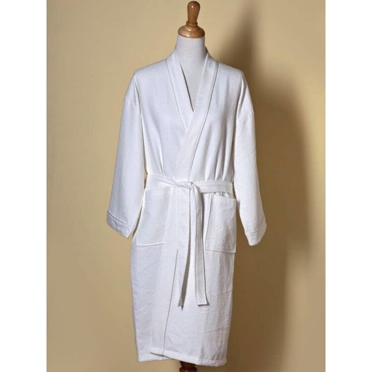 White Willow Weave Bathrobe - XLarge