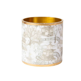 Garden Party Enameled Napkin Ring Taupe