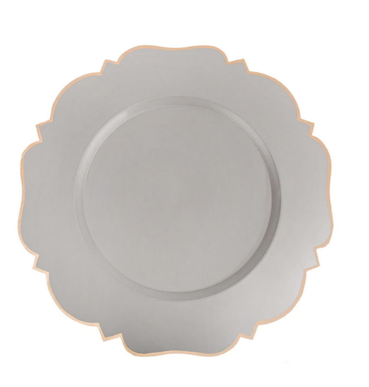 Color Block Abbey Charger Taupe