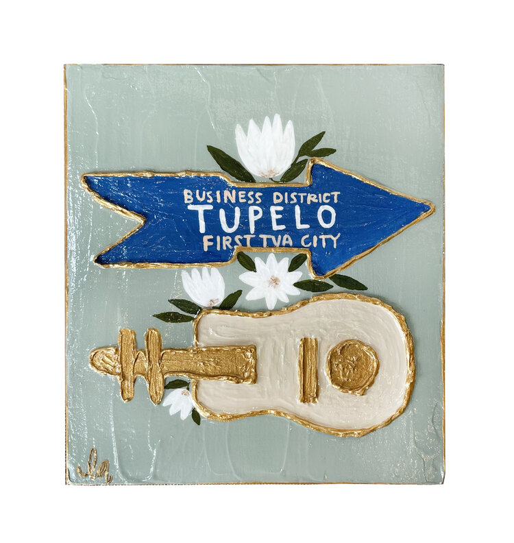 Tupelo Wood Block Art 6x6"