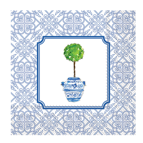 Blue Topiary Cocktail Napkins