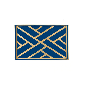 Newport Oliver Tray Navy/Gold 8x12