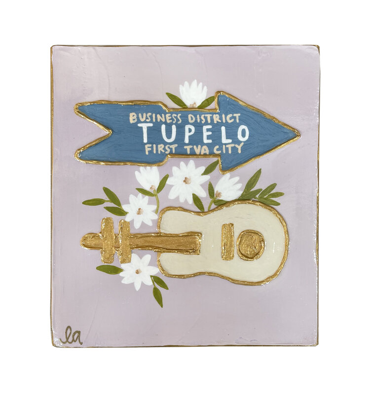Tupelo Wood Block Art 6x6"
