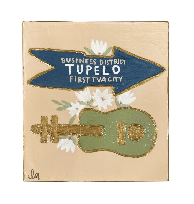 Tupelo Wood Block Art 6x6"