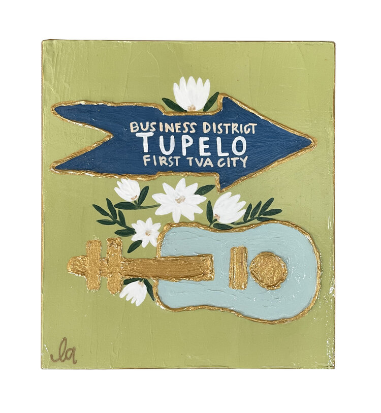 Tupelo Wood Block Art 6x6"