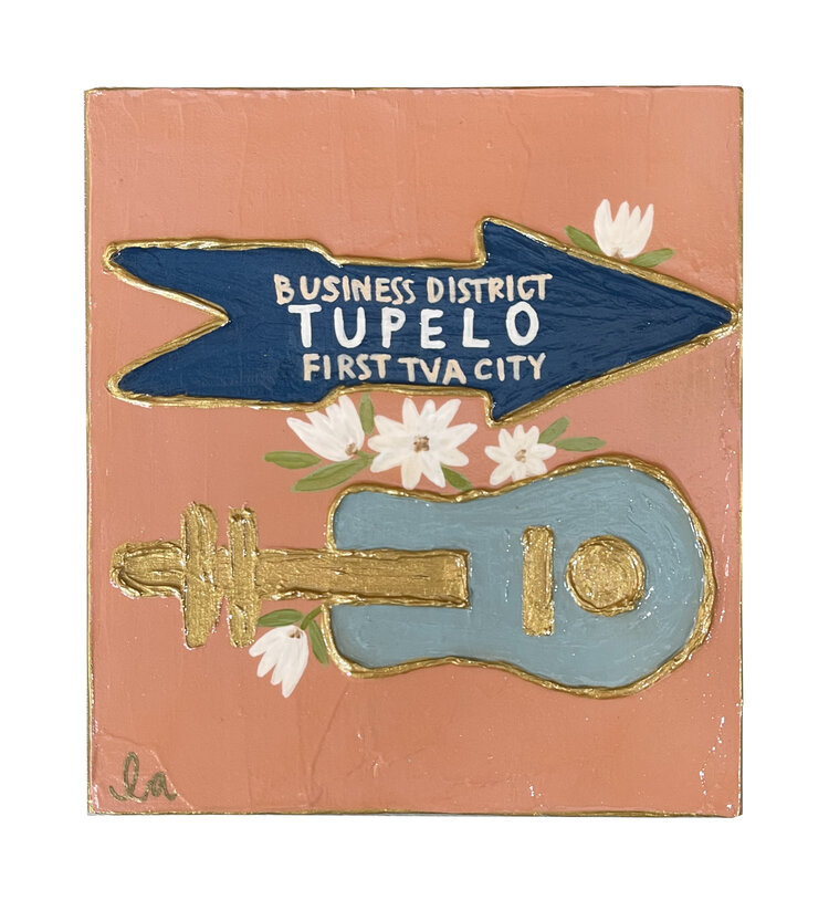 Tupelo Wood Block Art 6x6"