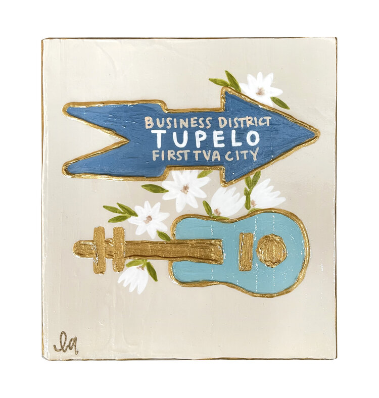 Tupelo Wood Block Art 6x6"