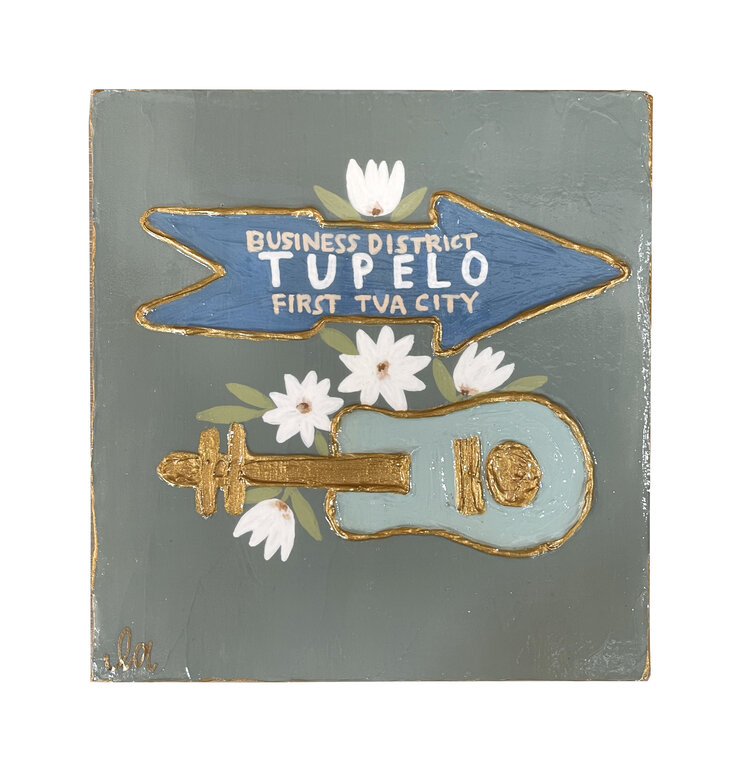 Tupelo Wood Block Art 6x6"