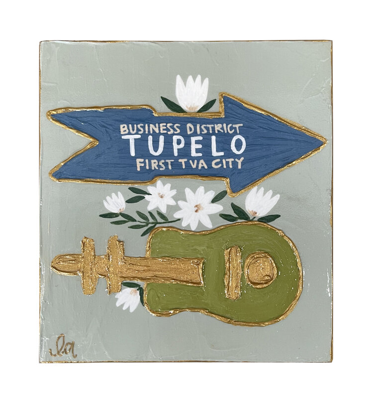 Tupelo Wood Block Art 6x6"
