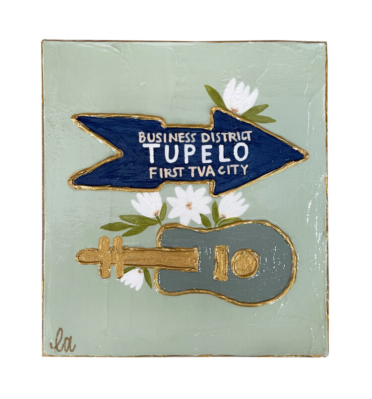 Tupelo Wood Block Art 6x6"