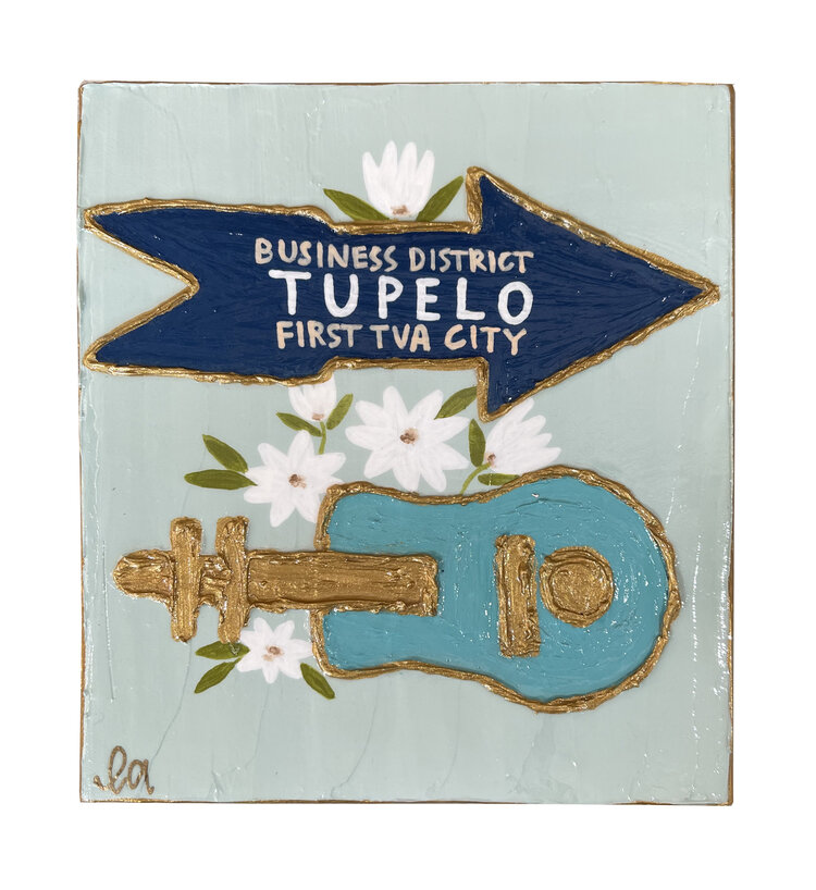 Tupelo Wood Block Art 6x6"