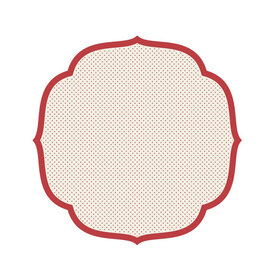 Die Cut  Red Swiss Dot Paper Placemat
