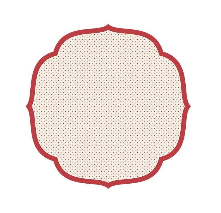Die Cut  Red Swiss Dot Paper Placemat