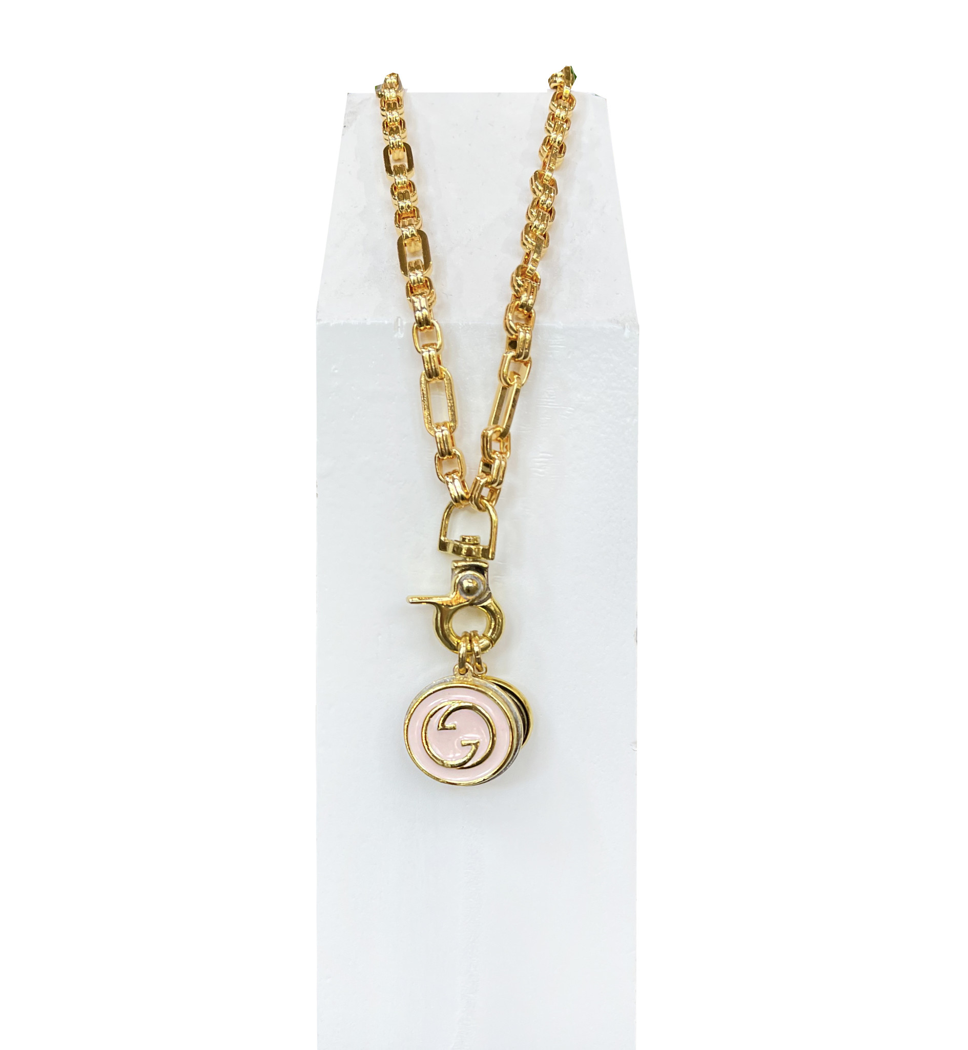 Gucci Pink Bee Charm Necklace
