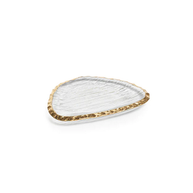 Clear Textured Organic Shape Plate Small