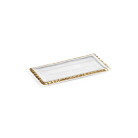 Textured Tray with Gold Rim