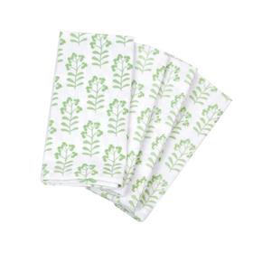 Folk Floral Sage Dinner Napkins Set/4
