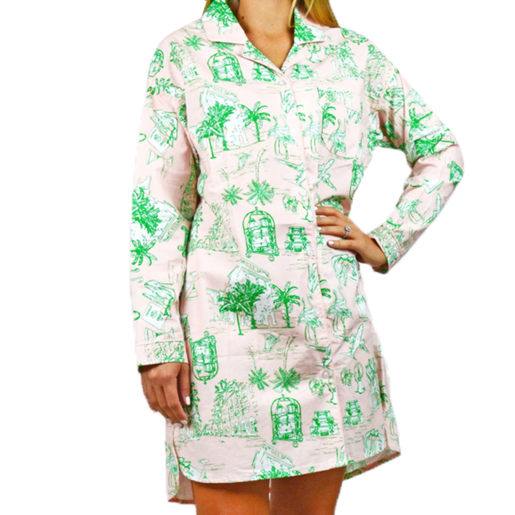 Palm Beach Pink Sleep Shirt