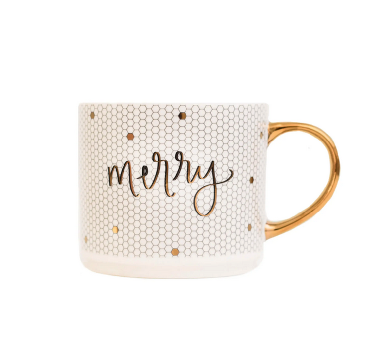 Merry Gold Tile Coffee Mug